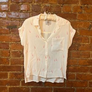 Rails Whitney Rose All Day short sleeve blouse